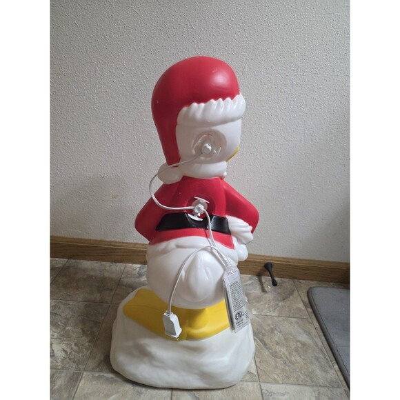 2025 RARE Disney Donald Duck As Santa Claus Lighted Blow Mold Wal-Mart EXCLUSIVE - Picture 4 of 5